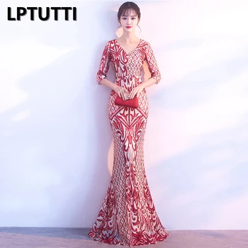 Sequined V-Neck Sequin New For Women Elegant Date Ceremony Party Prom Formal Gala Luxury Long Evening Dresses 02
Sequined V-Neck Sequin New For Women Elegant Date Ceremony Party Prom Formal Gala Luxury Long Evening Dresses 02