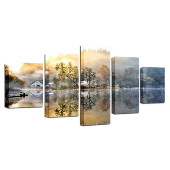 Printing Frame Painting Modular Poster 5 Pieces House Tree Lake Natural Landscape Canvas Picture Wall Art Decor Shipped 24 Hour
Printing Frame Painting Modular Poster 5 Pieces House Tree Lake Natural Landscape Canvas Picture Wall Art Decor Shipped 24 Hour