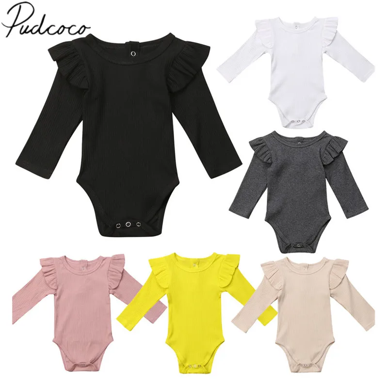 2018 Brand New Newborn Infant Kids Baby Girls Boys Autumn Causal Bodysuits Ruffles Long Sleeve Solid Warm Jumpsuits Outfit 0-24M
2018 Brand New Newborn Infant Kids Baby Girls Boys Autumn Causal Bodysuits Ruffles Long Sleeve Solid Warm Jumpsuits Outfit 0-24M