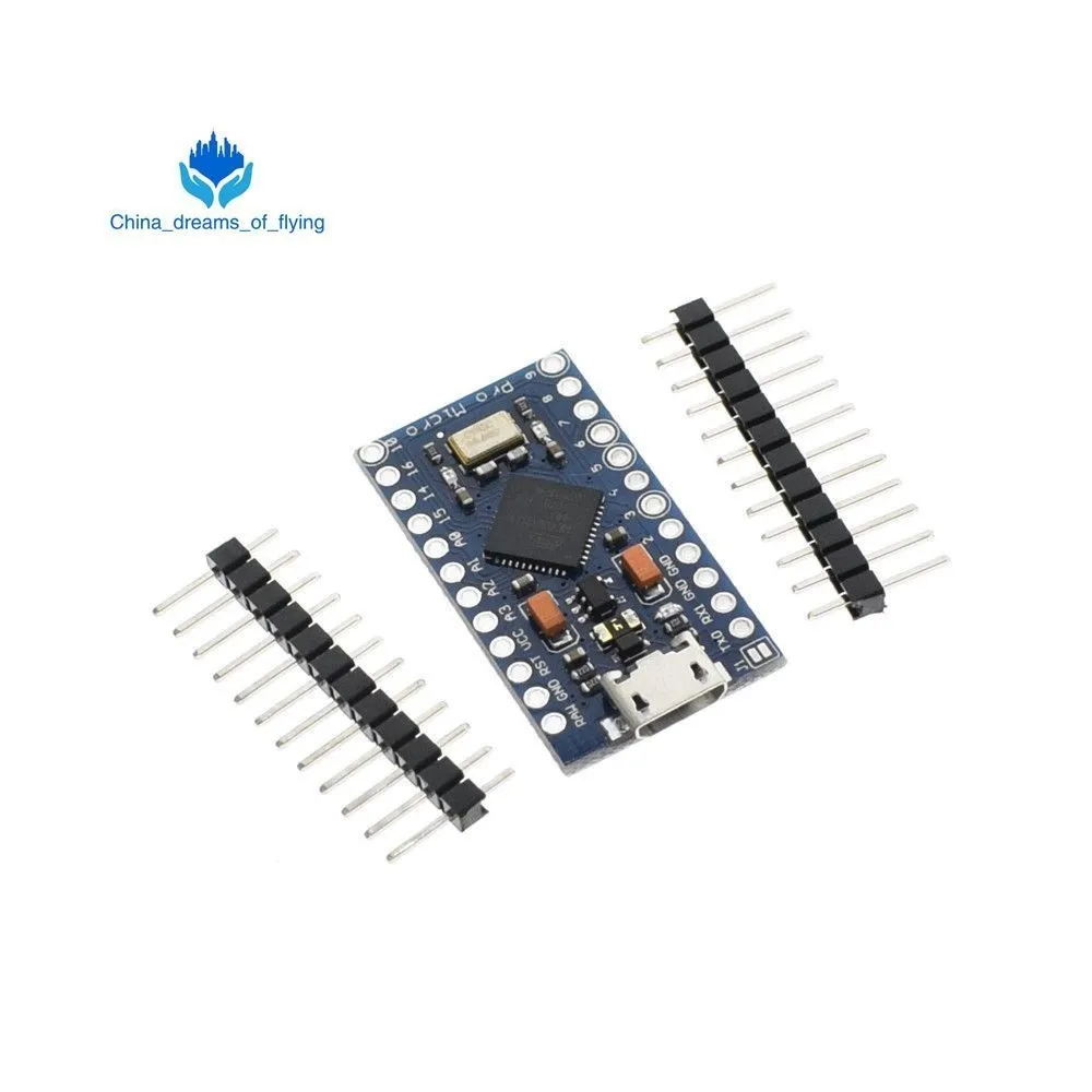Pro Micro ATmega32U4 5V 16MHz Replace ATmega328 For Arduino Pro Mini With 2 Row Pin Header For Leonardo Mini Usb Interface
Pro Micro ATmega32U4 5V 16MHz Replace ATmega328 For Arduino Pro Mini With 2 Row Pin Header For Leonardo Mini Usb Interface