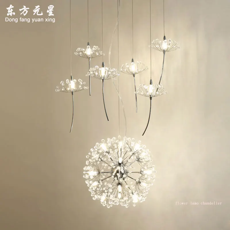 LED crystal Chandelier Lamp Dandelion Light flower Romantic Restaurant Lantern Nordic Living Room Hanging Lighting
LED crystal Chandelier Lamp Dandelion Light flower Romantic Restaurant Lantern Nordic Living Room Hanging Lighting