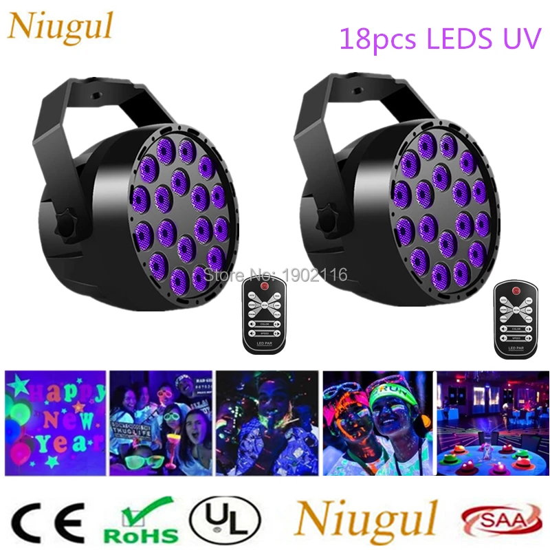 2pcs/lot Wireless Remote Control 18 LEDS UV LED Par Light For DJ Club Home Party,DMX512 UV Violet Purple Effect Stage Lighting
2pcs/lot Wireless Remote Control 18 LEDS UV LED Par Light For DJ Club Home Party,DMX512 UV Violet Purple Effect Stage Lighting