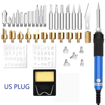 2 Specification 37pcs 60w Adjustable Soldering Iron Carving Pyrography Tool Wood Embossing Burning Soldering Pen Set Dropship
2 Specification 37pcs 60w Adjustable Soldering Iron Carving Pyrography Tool Wood Embossing Burning Soldering Pen Set Dropship