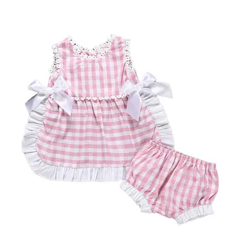 Fashion Baby Girls Pink Plaid Clothes Cute Newborn Baby Girls Sleeveless Backless Bowknot Tops Shirt Shorts Briefs 2Pcs Outfits
Fashion Baby Girls Pink Plaid Clothes Cute Newborn Baby Girls Sleeveless Backless Bowknot Tops Shirt Shorts Briefs 2Pcs Outfits