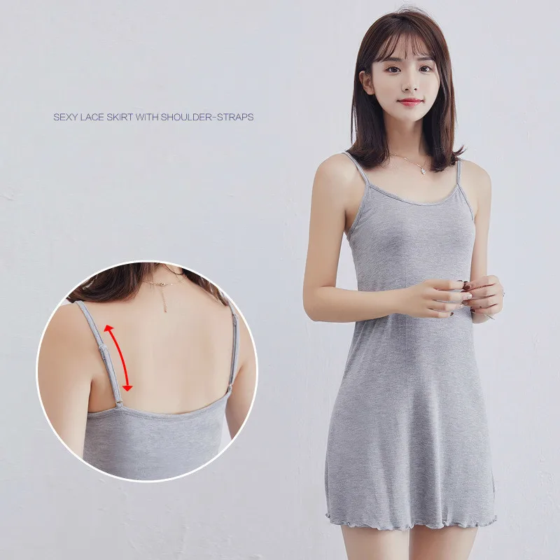 Modal comfortable and breathable bottoming dress adjustable shoulder strap backless solid large size dress camisole dress summer
Modal comfortable and breathable bottoming dress adjustable shoulder strap backless solid large size dress camisole dress summer