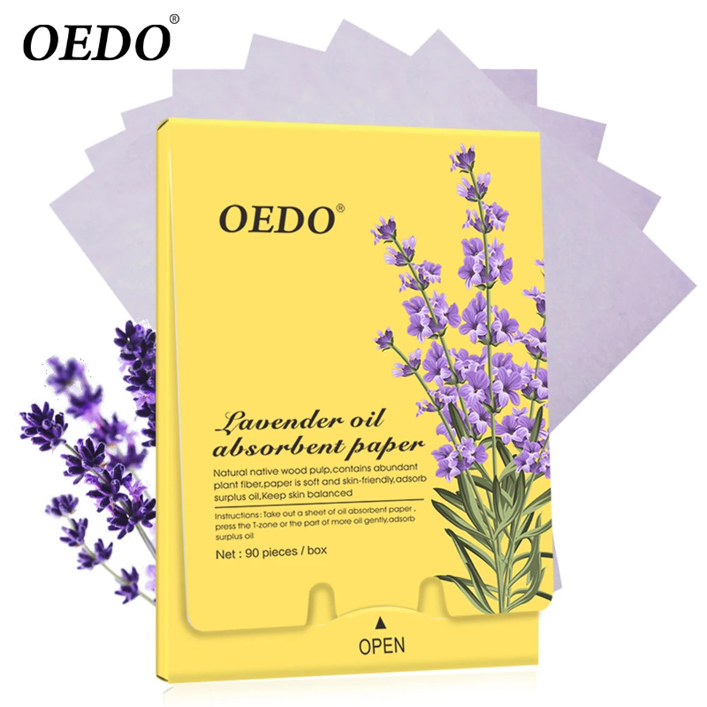 OEDO 90 Pcs / Box Lavender Oil Blotting Sheets Oil Absorbent Pore Cleanse Shrink Makeup Accessories for Long Time Use
OEDO 90 Pcs / Box Lavender Oil Blotting Sheets Oil Absorbent Pore Cleanse Shrink Makeup Accessories for Long Time Use
