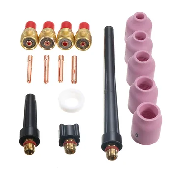 Hot Sale 17 pcs TIG Welding Torch Gas Lens Accessory Full Kit Set for WP9/20/25 Series 0.040"-1/8" For Welder Tool Wholesale
Hot Sale 17 pcs TIG Welding Torch Gas Lens Accessory Full Kit Set for WP9/20/25 Series 0.040"-1/8" For Welder Tool Wholesale