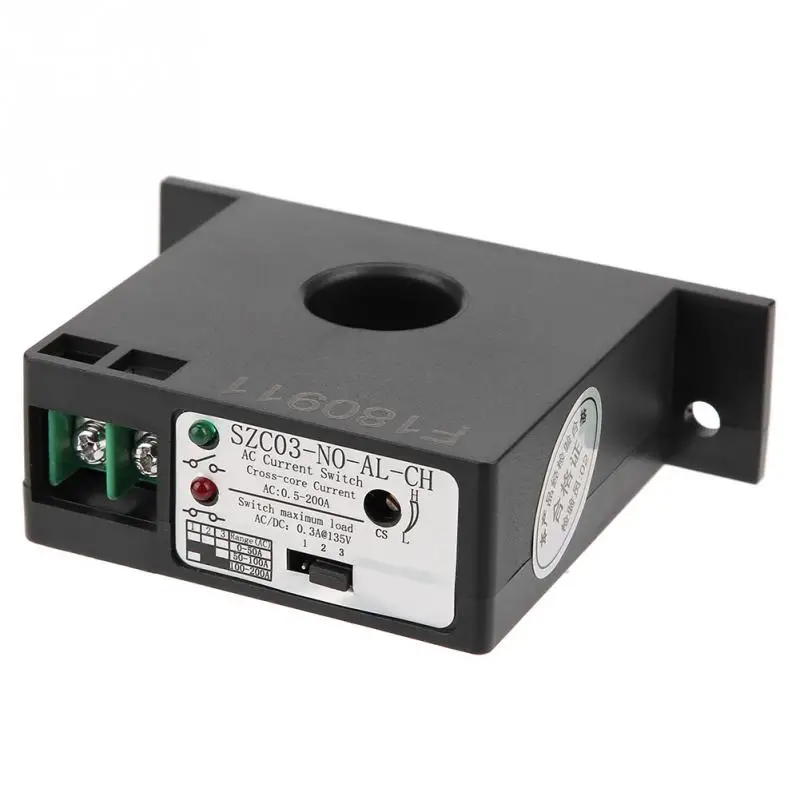 New Normally Open Current Sensing Switch Adjustable AC 0.5-200A SZC03-NO-AL-CH Tools High Quality
New Normally Open Current Sensing Switch Adjustable AC 0.5-200A SZC03-NO-AL-CH Tools High Quality