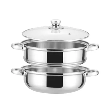28CM Two-layer Soup Stock Pots With Steamer Stainless Steel Three-layer Multi-purpose Multi-function Cooking Pot
28CM Two-layer Soup Stock Pots With Steamer Stainless Steel Three-layer Multi-purpose Multi-function Cooking Pot
