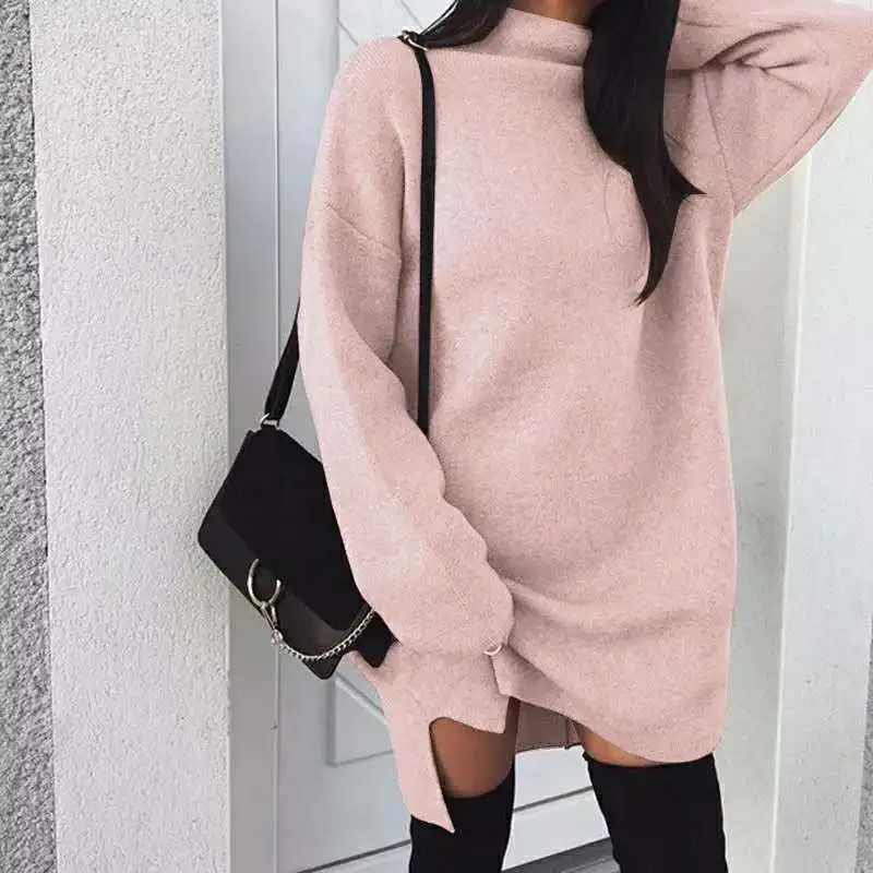 Autumn Winter Turtleneck Sweater Dress Women Pullover Warm Sweater Female Basic Long Sweater Elegant Knit Outwear Mini Dress HOT
Autumn Winter Turtleneck Sweater Dress Women Pullover Warm Sweater Female Basic Long Sweater Elegant Knit Outwear Mini Dress HOT
