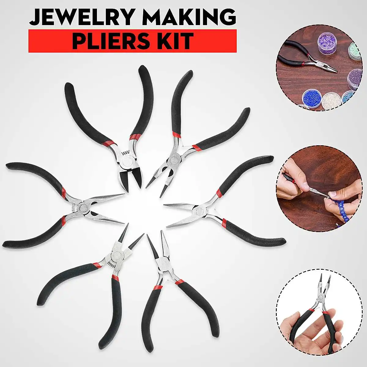 Mini Pliers Craft DIY Jewelry Beading Making Hand Tools Wire Bending Beads Plier Electrician Repair Round Nose/Wire Bending
Mini Pliers Craft DIY Jewelry Beading Making Hand Tools Wire Bending Beads Plier Electrician Repair Round Nose/Wire Bending