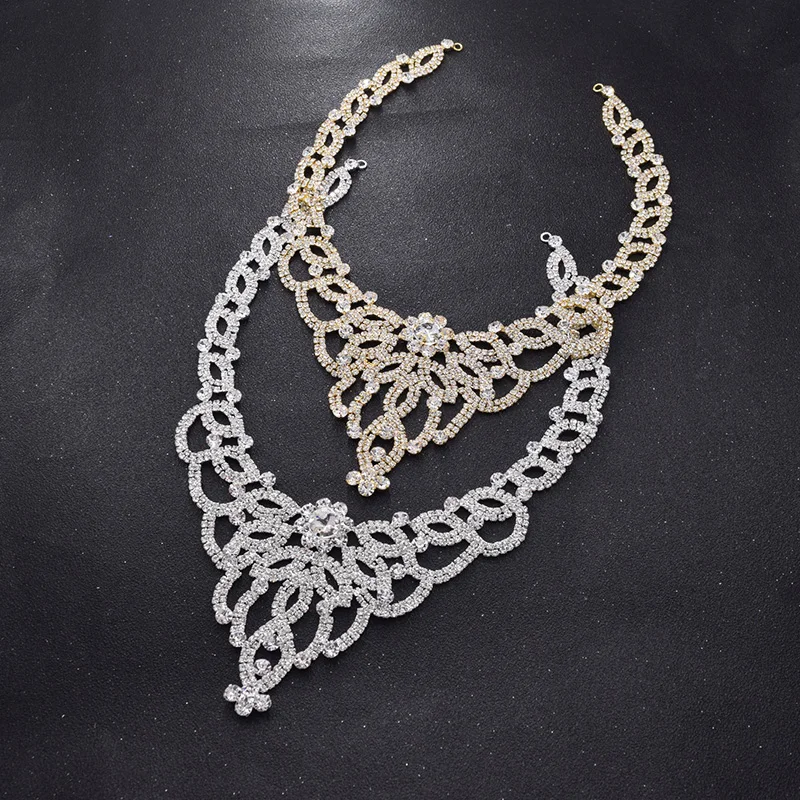 Big size clothing necklines appliques rhinestones crystal patches for wedding dress flower Sew on accessories for DIY handmade
Big size clothing necklines appliques rhinestones crystal patches for wedding dress flower Sew on accessories for DIY handmade