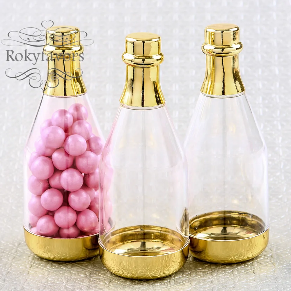 12PCS Plastic Champagne Bottle Candy Boxes Fillable Favors Party Chocolate Holder Bridal Shower Baby Shower Wedding Favors
12PCS Plastic Champagne Bottle Candy Boxes Fillable Favors Party Chocolate Holder Bridal Shower Baby Shower Wedding Favors