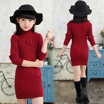 Children's Girls Long Knitting Sweater Upper Garment Autumn New Pattern
Children's Girls Long Knitting Sweater Upper Garment Autumn New Pattern