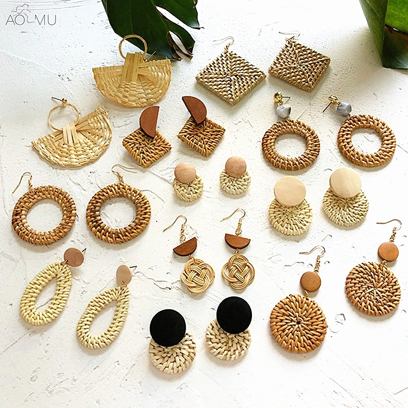 2019 New Korea Handmade Straw Braid Woven Rattan Vine Wood Geometric Large Circle Square Long Drop Earrings For Woman Girl S06
2019 New Korea Handmade Straw Braid Woven Rattan Vine Wood Geometric Large Circle Square Long Drop Earrings For Woman Girl S06