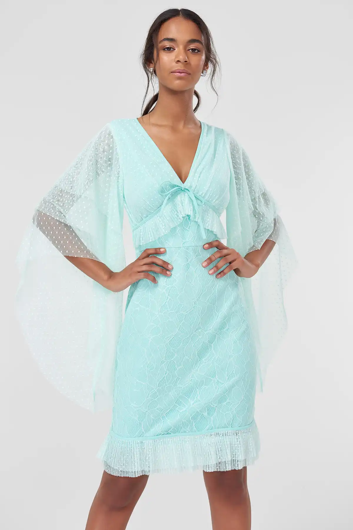 mint polka dot dress