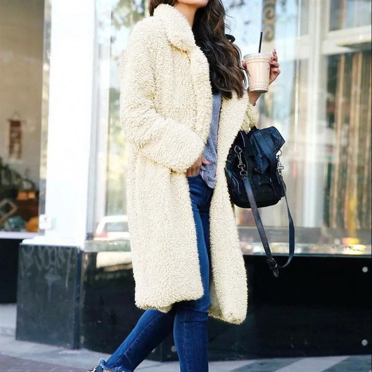 Shaggy Long Fur Coat Women Spring Fluffy Coat Outerwear Basic Plus Size Turn Down Cardigan Jacket Female
Shaggy Long Fur Coat Women Spring Fluffy Coat Outerwear Basic Plus Size Turn Down Cardigan Jacket Female