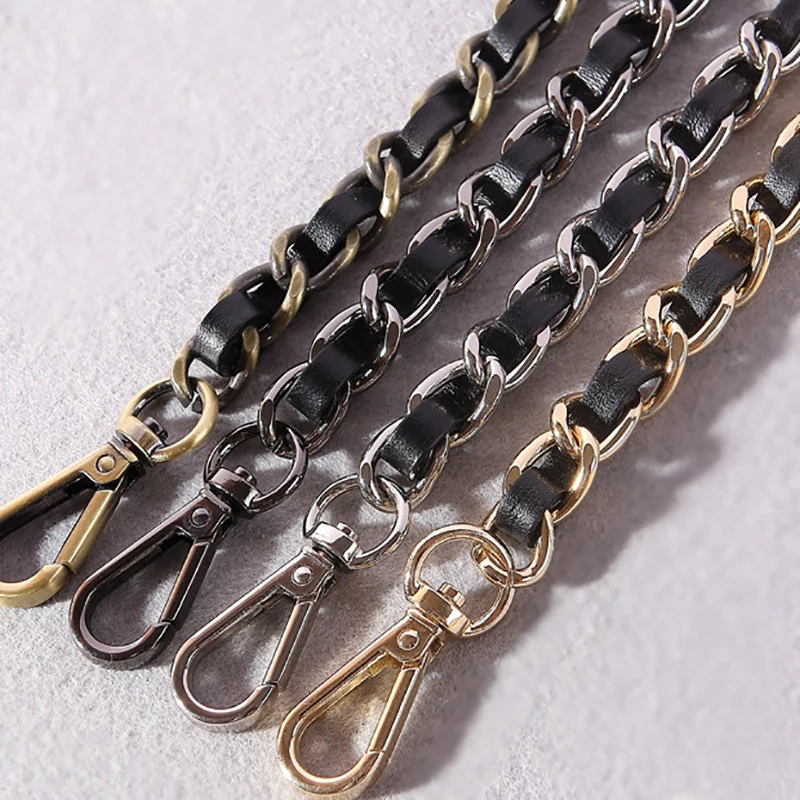 Diy 40cm-140cm Black Pu Leather Purse Handles 11mm Replacement Metal Gold, Silver, Bronze, Gun Black Chains Shoulder Bag Straps
Diy 40cm-140cm Black Pu Leather Purse Handles 11mm Replacement Metal Gold, Silver, Bronze, Gun Black Chains Shoulder Bag Straps