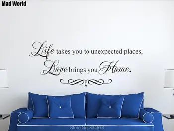 Love Brings You Home Inspirational Family Wall Art Stickers Wall Decals Home DIY Decoration Removable Room Decor Wall Stickers
Love Brings You Home Inspirational Family Wall Art Stickers Wall Decals Home DIY Decoration Removable Room Decor Wall Stickers