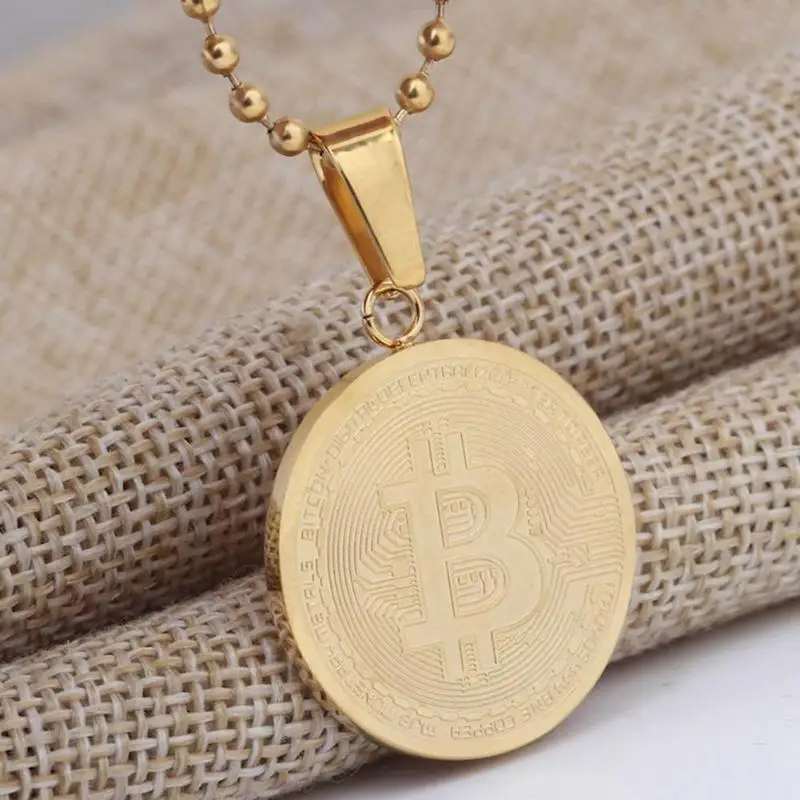 New Design Trendy Bitcoin Pendant Necklace Fashion European Silver Gold Color Bitcoin Necklaces For Women Men Jewelry Gift
New Design Trendy Bitcoin Pendant Necklace Fashion European Silver Gold Color Bitcoin Necklaces For Women Men Jewelry Gift