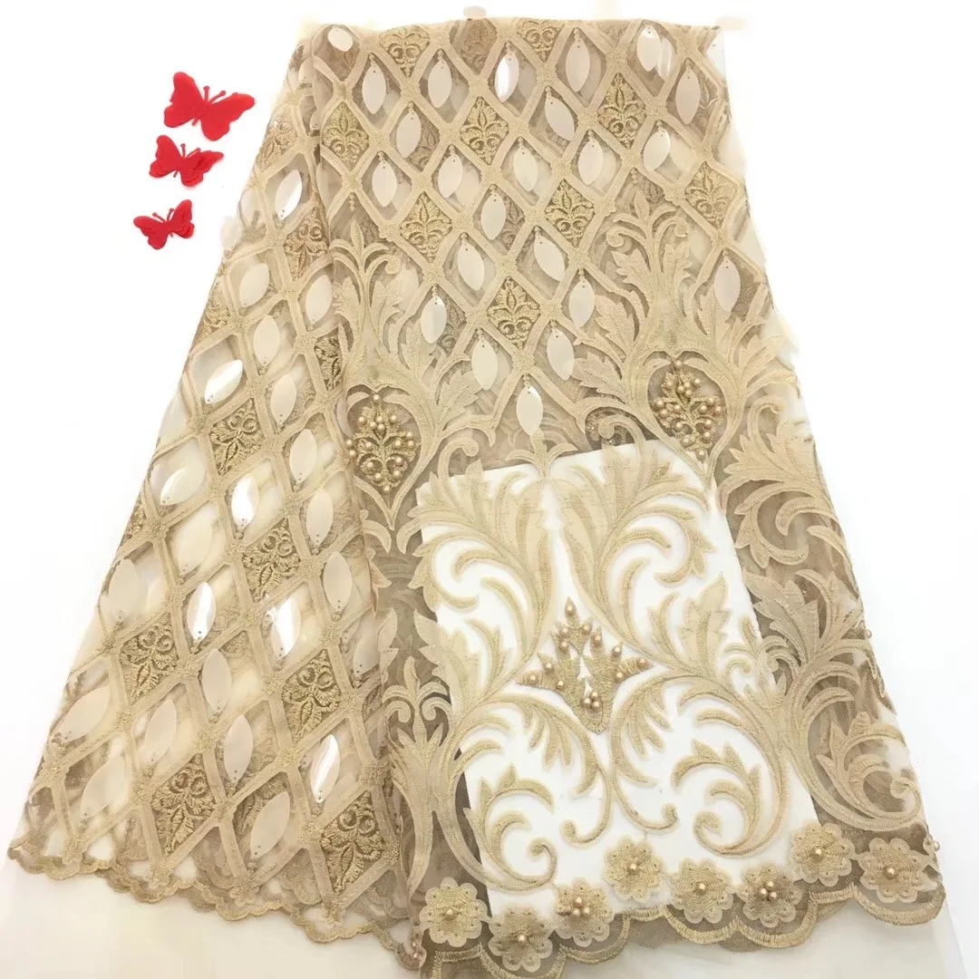 Gold applique embroidery lace fabric beautiful lace flower fabric Aso Ebi material chiffon lace RF30101
Gold applique embroidery lace fabric beautiful lace flower fabric Aso Ebi material chiffon lace RF30101