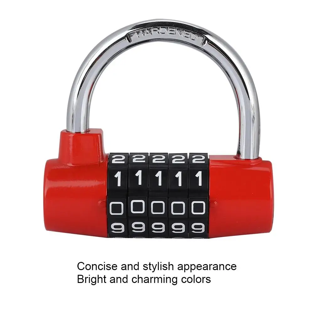 5 Digit Code Lock Padlock U-shaped Suitcase Door Combination Lock Red silver blue
5 Digit Code Lock Padlock U-shaped Suitcase Door Combination Lock Red silver blue