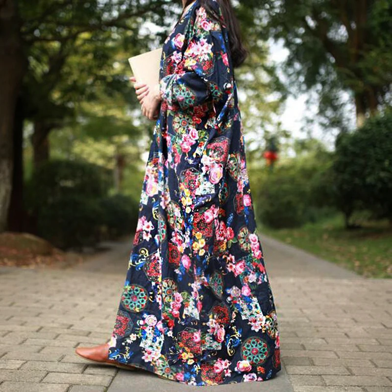 Vintage Boho dress Women Long Sleeve Floral dresses spring fall ladies casual loose long sleeve Cotton Long Maxi Dress Oversized
Vintage Boho dress Women Long Sleeve Floral dresses spring fall ladies casual loose long sleeve Cotton Long Maxi Dress Oversized