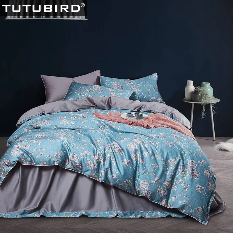 Blue and Gray Luxury 100% Egyptian cotton bedding flower print pillowcase princess home textile pastoral European Satin bedlinen
Blue and Gray Luxury 100% Egyptian cotton bedding flower print pillowcase princess home textile pastoral European Satin bedlinen