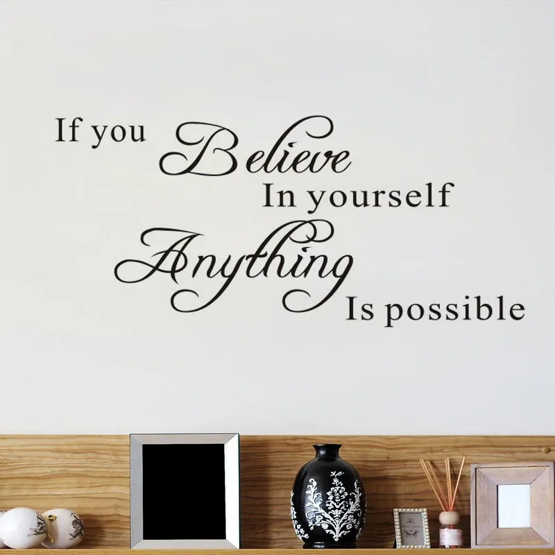 Motivational Quote Wall Sticker If You Believe in Yourself Anything is Possible DIY Inspirational Lettering Quote Wall Decal
Motivational Quote Wall Sticker If You Believe in Yourself Anything is Possible DIY Inspirational Lettering Quote Wall Decal