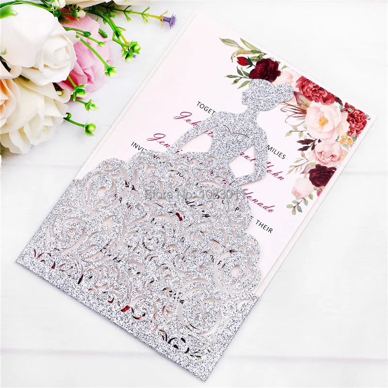 PONATIA 20 Pcs Wedding Invitation Cards Pretty Princess for Girl's Swee 15 Birthday Engagement Wedding Party (Silver Glitter)
PONATIA 20 Pcs Wedding Invitation Cards Pretty Princess for Girl's Swee 15 Birthday Engagement Wedding Party (Silver Glitter)