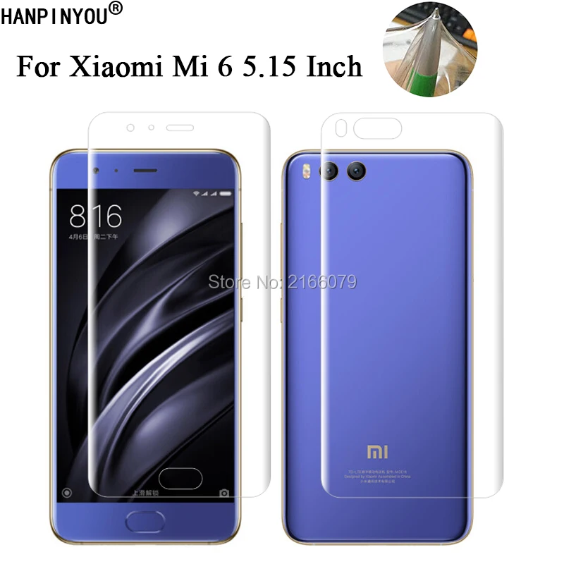 For Xiaomi Mi 6 M6 Mi6 5.15" Soft TPU Front Back Full Cover Screen Protector Transparent Protective Film + Clean Tools
For Xiaomi Mi 6 M6 Mi6 5.15" Soft TPU Front Back Full Cover Screen Protector Transparent Protective Film + Clean Tools
