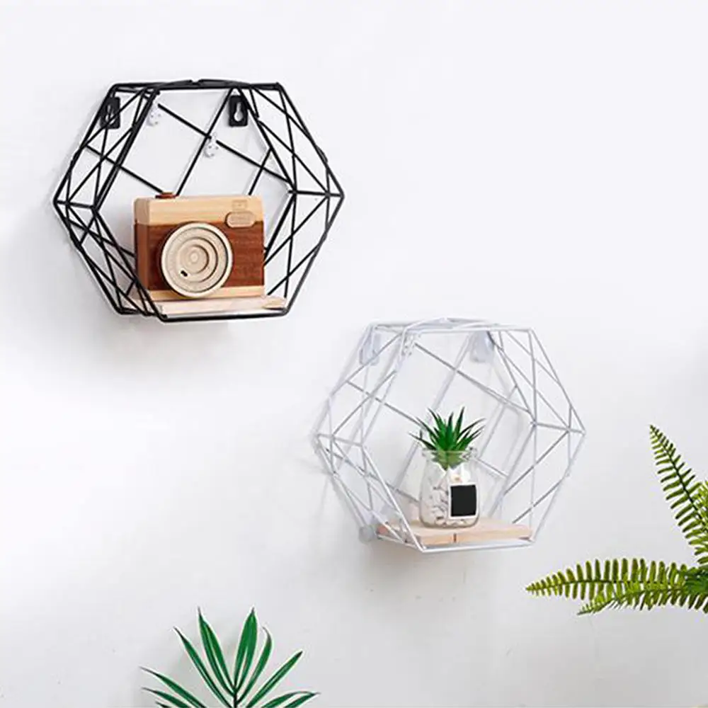 Nordic Ornament Hexagon Metal Wall Shelf Hanging Mounted Rack Storage Home Decor
Nordic Ornament Hexagon Metal Wall Shelf Hanging Mounted Rack Storage Home Decor