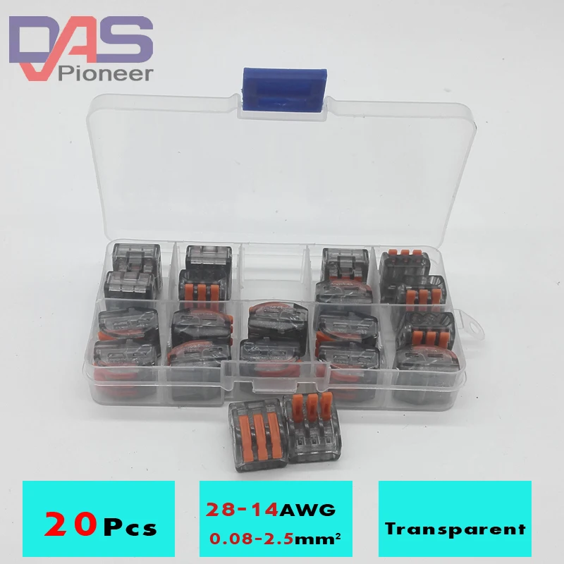 New design 20pcs transparent 3 hole Universal Compact Wire Connector 3 pin Cable Terminal Block With Lever AWG 28-12
New design 20pcs transparent 3 hole Universal Compact Wire Connector 3 pin Cable Terminal Block With Lever AWG 28-12