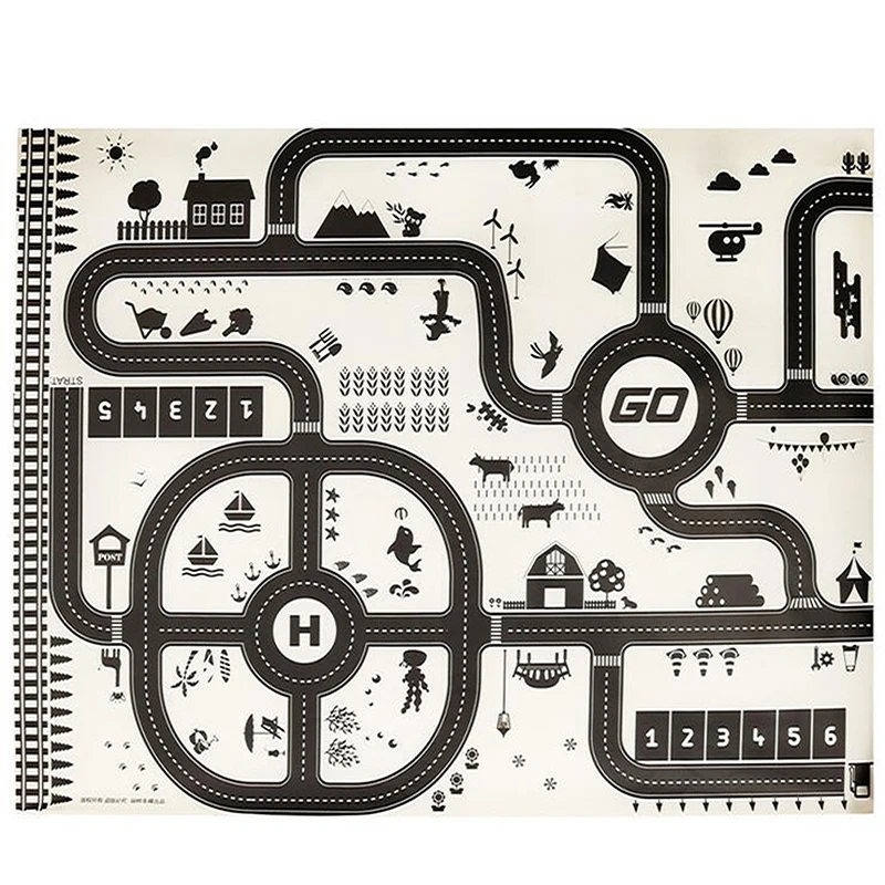 130*100cm Road Baby Play Mat City Map Car Toys Crawling Mat Game Pad for Children Interactive Kids Play House Toys Kid Carpet
130*100cm Road Baby Play Mat City Map Car Toys Crawling Mat Game Pad for Children Interactive Kids Play House Toys Kid Carpet