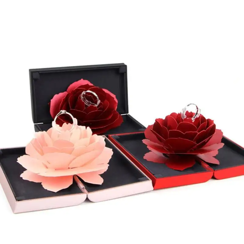 Rotating Rose Ring Box Creative Resin Flannel Wedding Decoration Valentine's Day Gift Rings Box Jewelry Storage Packaging Case
Rotating Rose Ring Box Creative Resin Flannel Wedding Decoration Valentine's Day Gift Rings Box Jewelry Storage Packaging Case