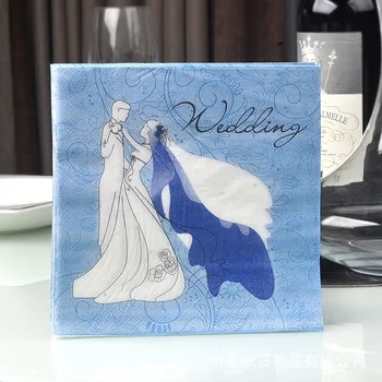 5Packs/Lot Decorative Wedding Paper Napkins Blue Printed Disposable Personalized Decoupage Party Tissue Napkins
5Packs/Lot Decorative Wedding Paper Napkins Blue Printed Disposable Personalized Decoupage Party Tissue Napkins
