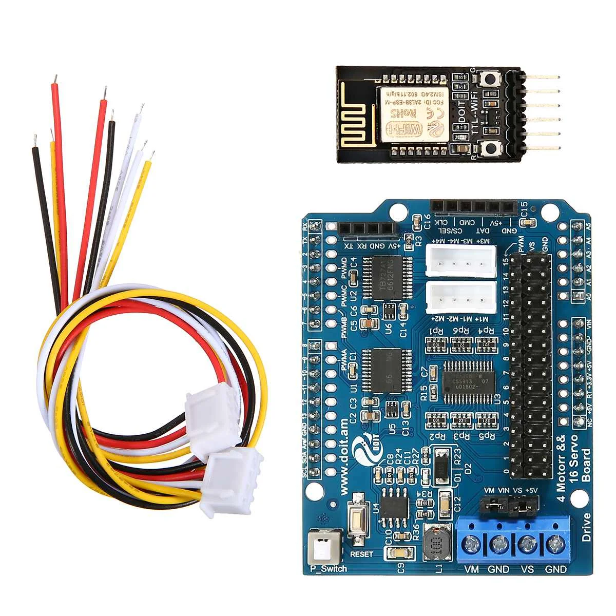 LEORY 1PC 2/4 Channel DC Motor 16 Steering Gear Driver Plate 4 Drive 4WD Smart Car Driving Plate for Arduino
LEORY 1PC 2/4 Channel DC Motor 16 Steering Gear Driver Plate 4 Drive 4WD Smart Car Driving Plate for Arduino