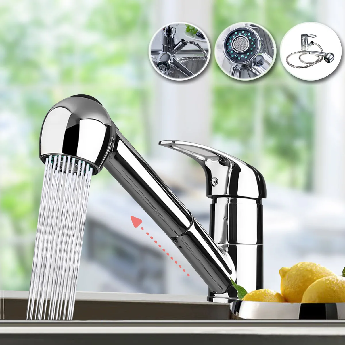 Xueqin G1/2 Pull Out Spray Bathroom Sink Basin Water Faucet Taps Kitchen Chrome Finished Mixer Tap Faucet Deck Mounted
Xueqin G1/2 Pull Out Spray Bathroom Sink Basin Water Faucet Taps Kitchen Chrome Finished Mixer Tap Faucet Deck Mounted