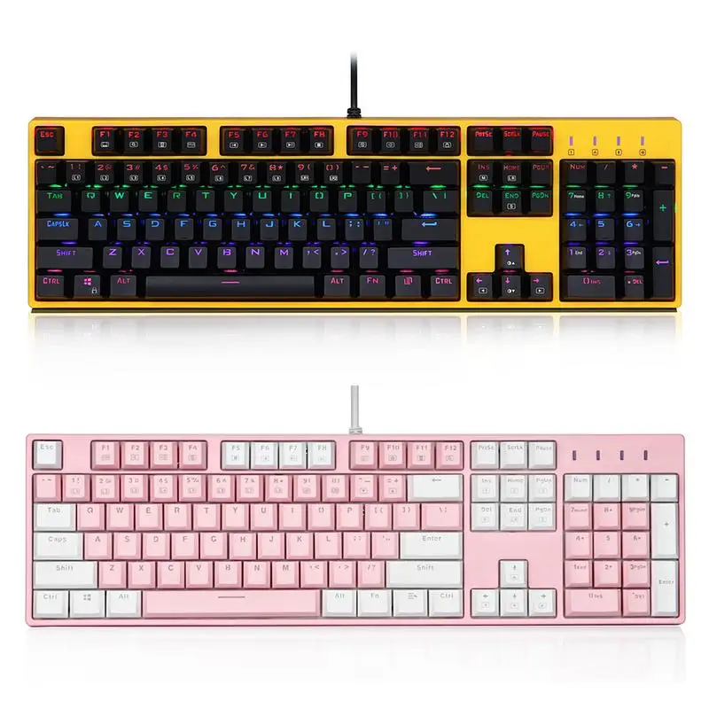 Wired Mechanical Keyboard Gaming Keycaps 104 Keys Computer Office Ergonomic Keyboards
Wired Mechanical Keyboard Gaming Keycaps 104 Keys Computer Office Ergonomic Keyboards