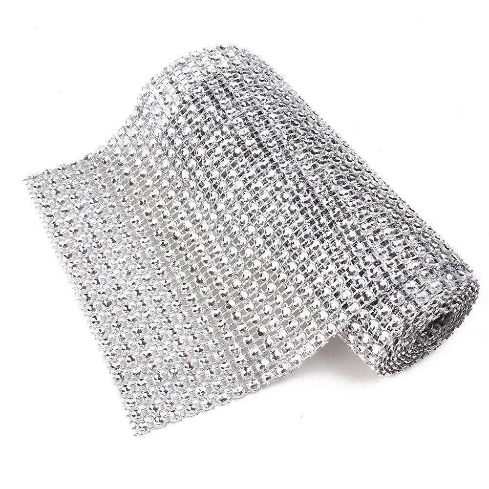 12cm Bling Diamond mesh Wrap ribbon silver Rhinestone Mesh Roll Tape Tulle Crystal Ribbon cake wedding decoration
12cm Bling Diamond mesh Wrap ribbon silver Rhinestone Mesh Roll Tape Tulle Crystal Ribbon cake wedding decoration