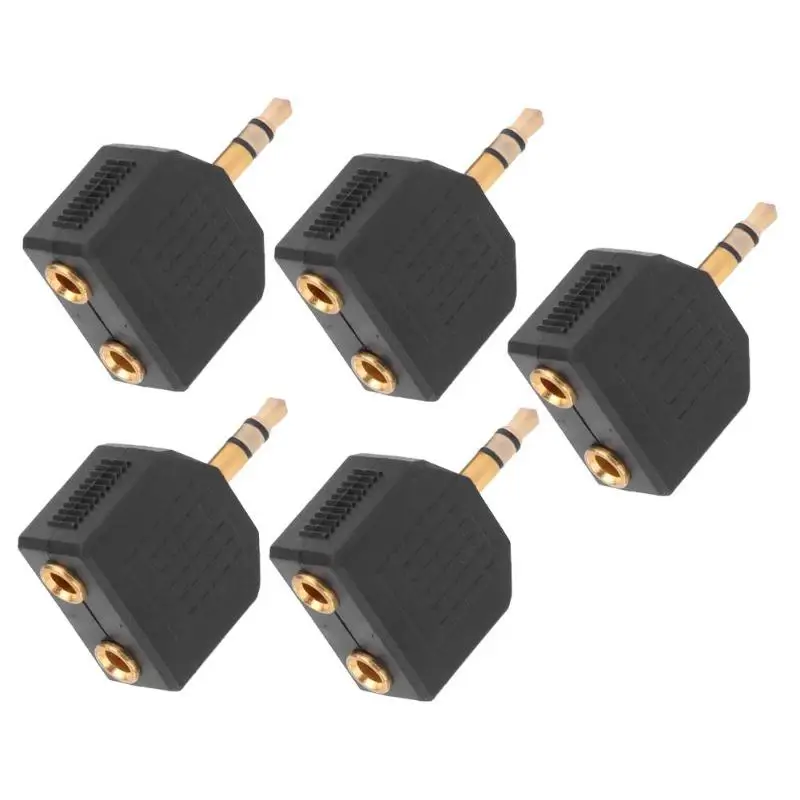 ALLOYSEED 5pcs Gold Plated 3.5mm Male Stereo to Dual 3.5mm Female Jack Y Splitter Audio Adapter Converter Connector
ALLOYSEED 5pcs Gold Plated 3.5mm Male Stereo to Dual 3.5mm Female Jack Y Splitter Audio Adapter Converter Connector