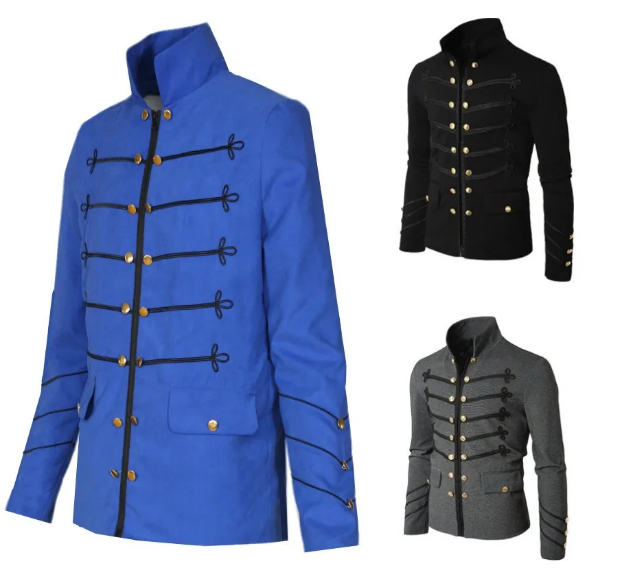 The Medieval Times Style Jacket Stand Collar Solid Embroidery Buttons Coat Man Causal Spring Autumn Coat All Sizes
The Medieval Times Style Jacket Stand Collar Solid Embroidery Buttons Coat Man Causal Spring Autumn Coat All Sizes