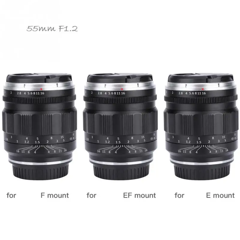 Kamlan 55mm f1.2 Large Aperture Manual Focus Prime Fixed Lens Full Frame for Sony for Canon for Nikon
Kamlan 55mm f1.2 Large Aperture Manual Focus Prime Fixed Lens Full Frame for Sony for Canon for Nikon