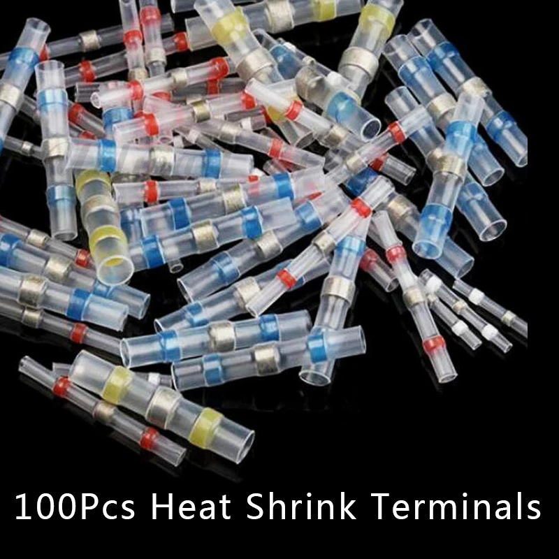 100Pcs Waterproof Solder Sleeve Tube AWG 26-10 Set Insulated Heat Shrink Butt Wire Splice Connectors Kit
100Pcs Waterproof Solder Sleeve Tube AWG 26-10 Set Insulated Heat Shrink Butt Wire Splice Connectors Kit