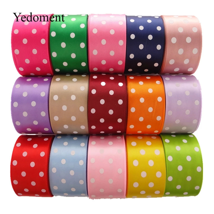 1" 25mm 10 yards polka dots printed satin ribbon gift packaging DIY handmade materials YM18010114
1" 25mm 10 yards polka dots printed satin ribbon gift packaging DIY handmade materials YM18010114