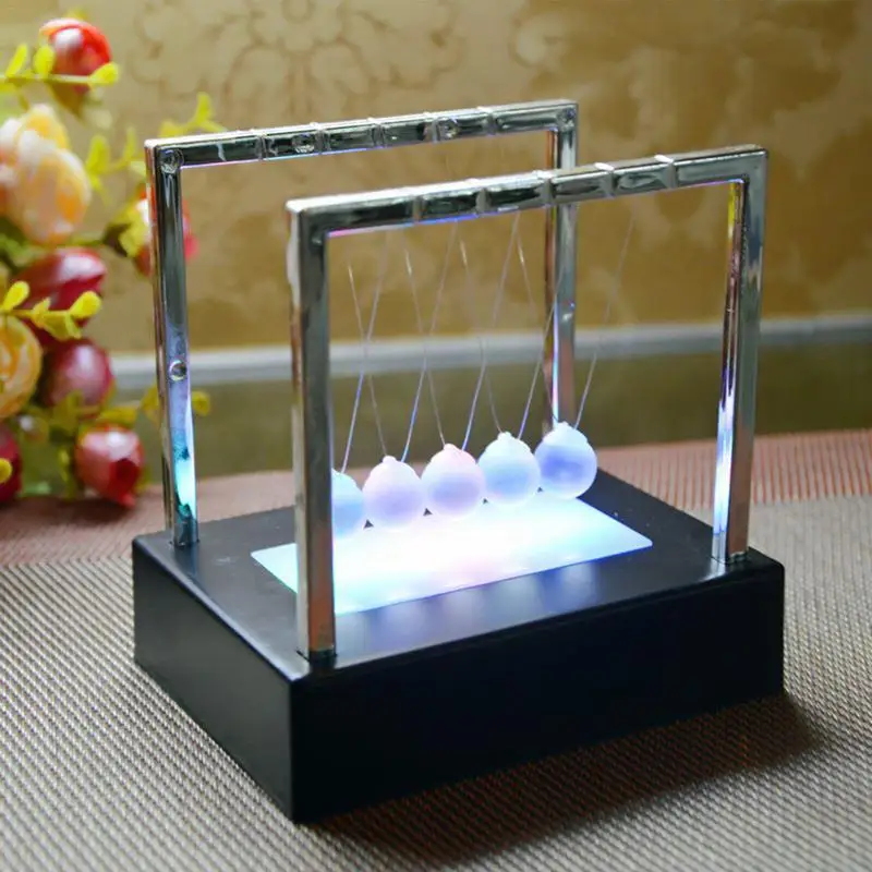 Светильник Newton's Колыбель стеклянный баланс шаровой маятник игрушка офисный