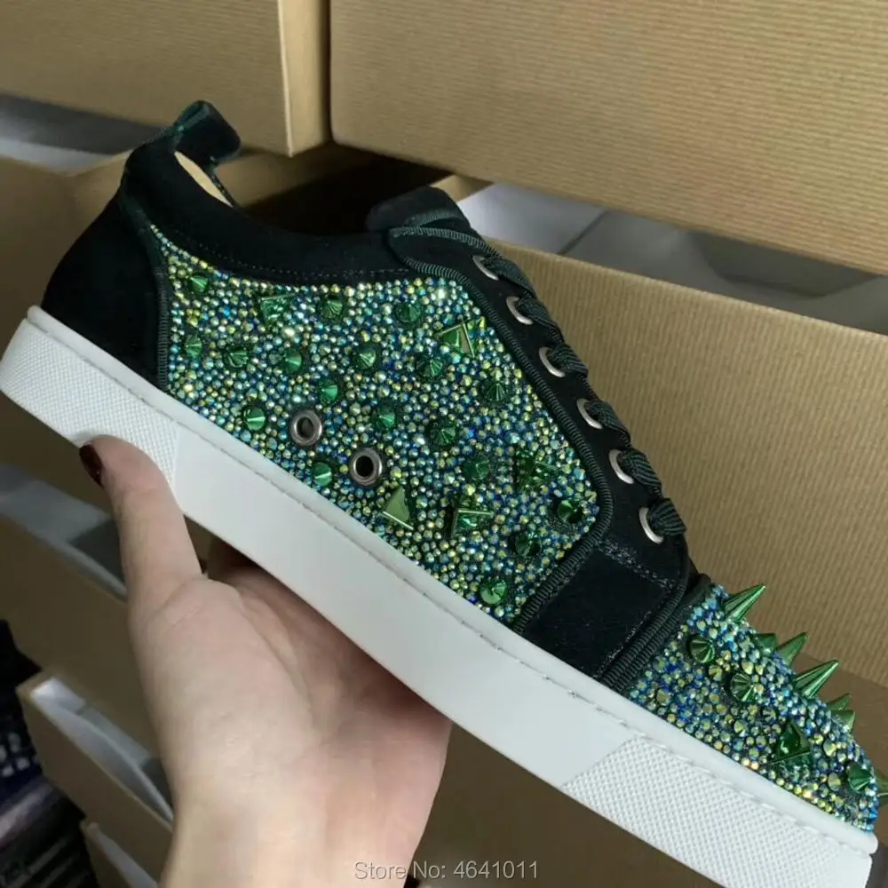 cl andgz leather Red bottoms Low Cut Sneaker shoes black green spikes Sea cucumber men Flat Rhinestone casual models Loafers
cl andgz leather Red bottoms Low Cut Sneaker shoes black green spikes Sea cucumber men Flat Rhinestone casual models Loafers