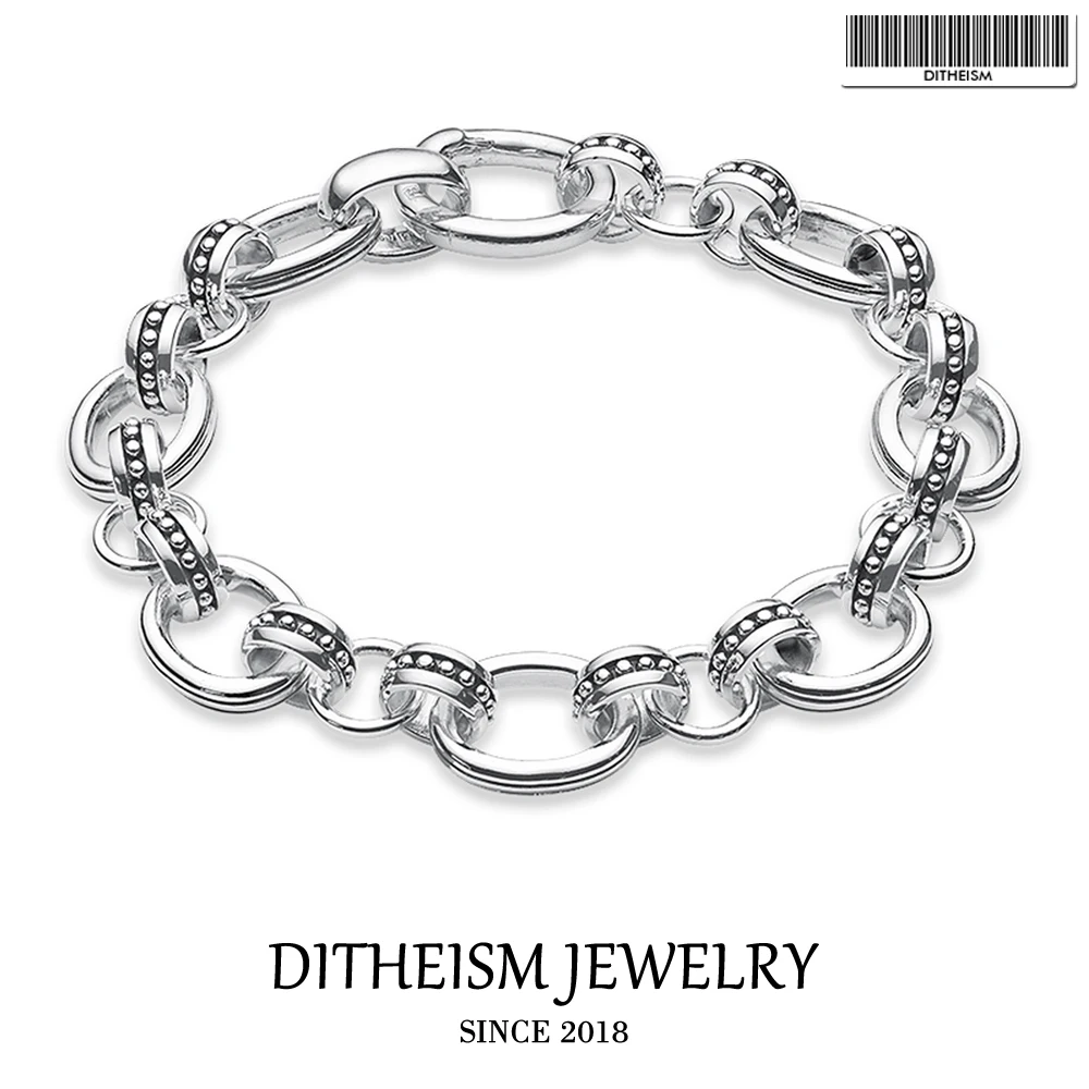 Dot Link Chain Cuff Bracelets Spring Clasp, 2018 New 925 Sterling Silver Fashion Jewelry Trendy Gift for Men Boy Women Girls
Dot Link Chain Cuff Bracelets Spring Clasp, 2018 New 925 Sterling Silver Fashion Jewelry Trendy Gift for Men Boy Women Girls