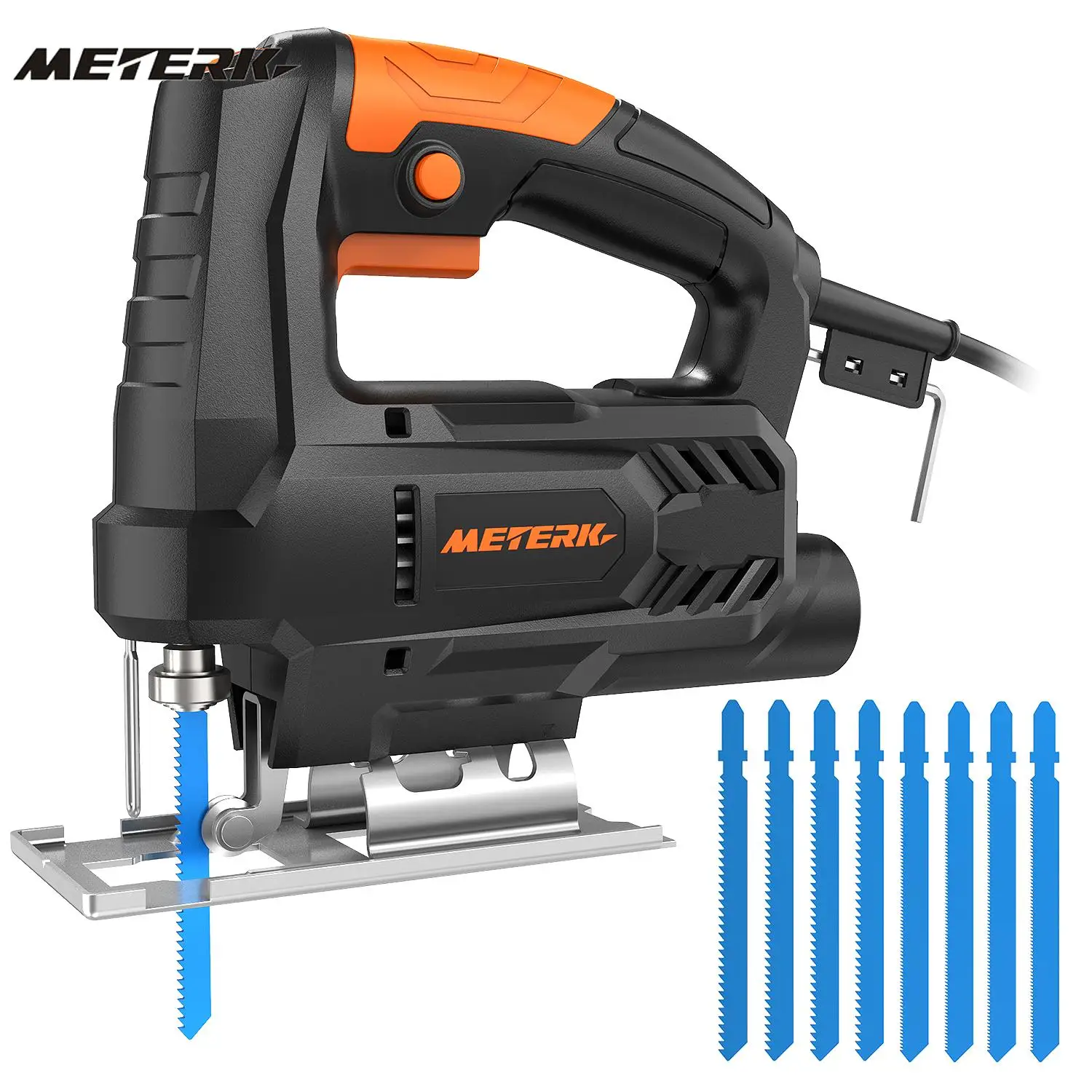 Meterk Electric Jig Saw for metal wood Multi-functional Cutter with 4pcs Wood Saw Web 4pcs HSS Steel Saw Webs jigsaw
Meterk Electric Jig Saw for metal wood Multi-functional Cutter with 4pcs Wood Saw Web 4pcs HSS Steel Saw Webs jigsaw