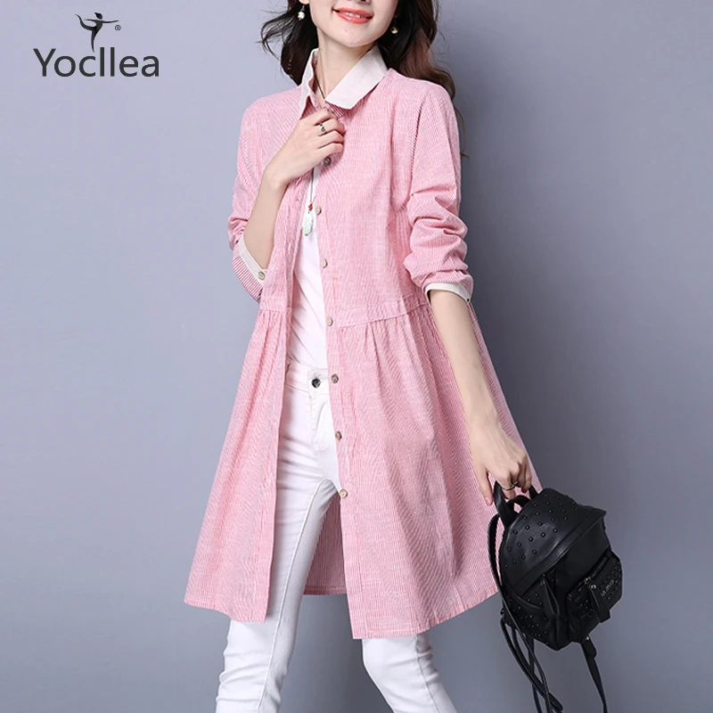 Long sleeve Women Shirt blouses Turn-down Collar Striped Print Blouse OL Loose Casual Tops 2019 Spring Autumn Women clothing
Long sleeve Women Shirt blouses Turn-down Collar Striped Print Blouse OL Loose Casual Tops 2019 Spring Autumn Women clothing